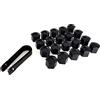 Skoda 000071215P041 - Tappi per bulloni per Ruote, Colore Nero Lucido, Solo per Viti Standard