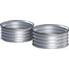 Outsunny Set di 2 Letti per Orto Rialzati in Acciaio Galvanizzato con Fondo Aperto, Ø60x30cm, Argento|Aosom