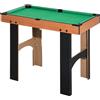 HOMCOM Tavolo Multigioco 4 in 1 con Calcio Balilla, Hockey da Tavolo, Ping Pong e Biliardo in MDF, 92x78x80cm | Aosom Italy
