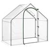 Outsunny Serra da Giardino Balcone terrazzo Serra per pomodori 1,8L x 1l x 1,68H m Acciaio plastica impermeabile Trasparente Verde