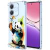 YUXING Cover Trasparente per OPPO A5 Pro 5G 4G - Custodia Protettiva Sottile in TPU Morbido Antiurto con Carino Motivo Disegno Cool (Panda)