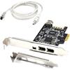 Pardarsey Padarsey Scheda PCIe Firewire per Windows 10, PCI Express IEEE 1394 a 4 porte (3 x 6 pin e 1 x 4 pin), adattatore Firewire 800 1394a per Windows 7/8/Mac OS con supporto discreto e