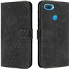 OKZone Cover per Oppo A12/A7/A5S, Custodia in PU Pelle per Oppo A12/A7/A5S, Custodia a Libro Protettiva Folio Portafoglio con Chiusura Magnetica e Slot per Carte Wallet Case Flip Cover (Nero)