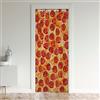 Loussiesd Tenda per Porta a Tema Pizza Privacy Pepperoni, Copertina per Porta Divertente, Lavabile, Copertina per Armadio, Decorazione per Cucina, Interni, 86x203cm, 1 Pannello