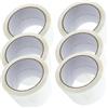 DIMELITALIA Kit 6 nastro adesivo silenzioso bianco 50x132m per imballaggi continui