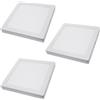 OPTONICA Plafoniera led soffitto 24watt slim quadra alimentatore incluso 4500k pezzi 3