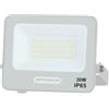 OPTONICA Temperatura colore Lampada 6000K Bianco Freddo, CONFEZIONE 1 *** Optonica proiettore led smd ip65 30w corpo bianco con cavo 15 cm incluso