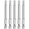 QUARKZMAN 5pz Punte per Cacciavite Chiave Esagonale 4mm (H4) Metrico 1/4 Attacco Esagonali 65mm (2,6) Punta Magnetica Lunghe Acciaio S2 Punta per Trapano Piatta Grado Industriale per Viti