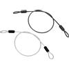 PATIKIL Filo Acciaio Inossidabile Rivestito Vinile 1/8 Dia Anelli, 1.6ft (20) Cavo Flessibile Catena Sicurezza Lanyard per Illuminazione Palco Esterna Lucchetti Bagagli, Nero/Trasparente