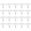 QUARKZMAN 20 Pezzi Manopole Aletta T Viti Testa Zigrinata M4 x 12mm Filettatura Maschio Standard Manopole T Plastica Maniglie Manopole Serraggio Mano Vite Testa Zigrinata, Bianco