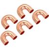 PATIKIL 3/8 OD 21x27mm Gomito Rame Raccordo Tubo, 5Pz 180 Gradi Raccordi per Tubi in Rame per Saldatura a Sudore per Impianti di Riscaldamento, Ventilazione e Condizionamento Aria