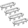 PATIKIL 2x0,7 Pollici Ring di Troppopieno, Lavello Tondo Coperchio Lavabo Bordo Ovale Inserto Plastica Tappi Rotondi Foro per Cucina Bagno, Argento 4pz