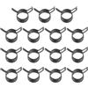 PATIKIL Clip a Molla per Tubi Flessibili da 17-19mm OD, 15pz Clip a Molla a Tensione Costante in Silicone per Tubi Aria in Silicone lista Carburante Tubo Acqua, Nero