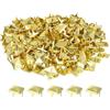 QUARKZMAN 100 Pcs Rivetti Piramidali per Abbigliamento, 9mm Rivetti Quadrati a 4 Alette, Borchie Metalliche Piramidali Oro per Artigianato, Borchie Punk Rock