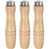 QUARKZMAN Manico per Lime Legno da 3pz, Manici Ergonomici Foro Rotondo da 4,72 e 6,8 Mm, Collare Metallo per Lime Metalliche da 10