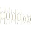 QUARKZMAN Piatto Appendini Decorativi Da Parete Metallo 4/6/8 Oro 6pz | Supporti Da Parete Ganci per Piatti Decorativi, per Appendere Piatti