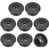 QUARKZMAN 8pz Passacavo per Scrivania, 7/8 Pollici (22mm) Passacavo in Gomma Flessibile Copertura Foro Filo per Organizzatore Cavi Scrivania Computer, Nero