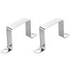 QUARKZMAN 2pz Morsetto a Sella a U, 60x60mm Fascette Stringitubo in Acciaio Inossidabile 304 Morsetti per Tubi per Porta Battente Chiusa Supporto Barra per Fissare Condutture Cavi