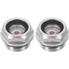 PATIKIL Aria Compressore Olio Mirino Vetro, 2pz M18*1,5 Maschio Filettatura Alluminio Lega Olio Liquido Livello Indicatore Aria Compressore Parti con O-ring