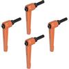 QUARKZMAN 4pz Regolabile Serraggio Leva Maniglie M6 x 20mm Maschio Filettatura Bullone Manopole Girevole Vite blockggio Rapido Rilascio Cricchetto Pulsante Maniglia, Arancione