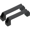 PATIKIL 2 Pezzi Maniglie per Mobili in Plastica, Distanza Fori 150mm, Maniglia Quadrate Pomelli Ferramenta per Cassetti Cucina Bagagli Attrezzature Meccaniche Ante Armadietti, Nero