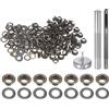 QUARKZMAN Kit di 100pz Strumento Occhielli 3,5mm Set Occhielli in Rame con Perforatore Fori Vuoti, Strumenti per Occhielli per Abbigliamento in Pelle Tessuto, Bronzo