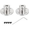 Rebower 4mm Rigido Flangia Giunto Connettore Motore Accoppiatore (con Vite 1pz M1.5 Esagonale Chiave),[per Fai-da-Te Stepper Motori]-2pz