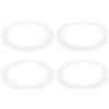 PATIKIL 4 ID 5.5 OD Anello di Finitura in Plastica, 4 Pezzi Anelli di Finitura per Luci a Soffitto Copertura Circolare Opaca per Illuminazione, Traslucido Bianco Opaco