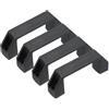 PATIKIL 4 Pezzi Maniglie per Mobili in Plastica, Distanza Fori 90mm, Maniglia Quadrate Pomelli Ferramenta per Cassetti Cucina Bagagli Attrezzature Meccaniche Ante Armadietti, Nero