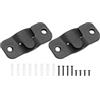 PATIKIL Staffa per Montaggio a Incasso 43x19mm, 4pz Fibbia Appendiabiti Intrecciata in Acciaio Inox Montaggio a Parete per Cornici Arte Orologi Mensole Specchi, Nero