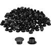 QUARKZMAN 300pz Tappi per Fori a Vite, 8mm(5/16) Dia Tappi a Bottone Rotondi Plastica, Tappi per Fori Chiusura a Scatto, Tappi a Incasso per Mobili, Nero