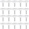 QUARKZMAN 20 Pezzi Manopole Aletta T Viti Testa Zigrinata M5 x 20mm Filettatura Maschio Standard Manopole T Plastica Maniglie Manopole Serraggio Mano Vite Testa Zigrinata, Bianco