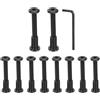 QUARKZMAN 10 Set Bulloni a Testa Esagonale M6x45mm con Dado M6x15mm e Chiave Esagonale, Bulloni e Viti per Connettori Mobili per Cintura a Scomparsa, Neri
