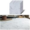 VEELIKE Rivestimento per pavimento in PVC, autoadesivo, effetto marmo, bianco, impermeabile, per piastrelle, per pavimento, cucina, bagno, soggiorno, piastrelle, 30 cm x 30 cm, 12 pezzi