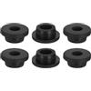 QUARKZMAN 6 Pezzi Occhielli in Gomma 24mm Foro di Perforazione, Passacavi Guarnizione 15mm ID Gommini Passacavo Scrivania Nero Siliconica per Tappo Organizzare Filo Cablaggio Casa Auto