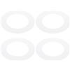 PATIKIL 3.2 ID 4.9 OD Anello di Finitura in Plastica, 4 Pezzi Anelli di Finitura per Luci a Soffitto Copertura Circolare Opaca per Illuminazione, Bianco Opaco Traslucido