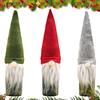 Booaee Decorazioni per bottiglie di Natale - 3 pezzi di copertura per bottiglie di vino - Sacchetto decorativo per bottiglie di vino in iuta per la casa e la tavola