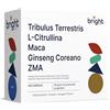 Bright Naturo Tribulus Terrestris, Maca, Ginseng, L-Citrulline, ZMA - SmartAbsorb™ | per energia, funzione muscolare e sonno | 28 bustine giornaliere