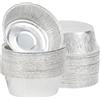 MilyaDE 60 stampi usa e getta, in alluminio, rotondi, larghezza 11 cm, per torte di formaggio, cupcakes, dessert uovo