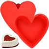 Set di 6 Stampi per Torte Rotondi, a Cuore e Quadrati con