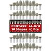 PONTASS 40 Pezzi Frese Diamantate Set per Dremel, Punte Diamantate per Pietra, Set di Frese Diamantate con Gambo da 3mm per Utensili Rotanti per Pietra e Vetro Ceramica, Lucidatura, Foratura, Incisione