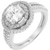 Orphelia - Anello da donna in argento 925 rodiato con zirconi bianchi taglio a brillante, misura 50 (15,9)