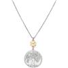VLNET Amen collana lunga con angelo e albero della vita in argento 925.Unisex.Lunghezza 80+4cm