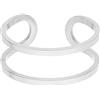 Purelei Anello Basic, in filigrana, a doppia fila, in acciaio inox placcato oro 14 K, placcato oro rosa 18 carati o argento (taglia 56-60), regolabile e impermeabile, Anpassbar (56-60), Acciaio