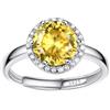 Bestyle Anello Donna Argento 925 Regolabile con Pietra Marzo Acquamarina, Forma Cuore Portafortuna - Confezione Regalo
