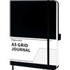 DagouColor Quaderno, A5, 90 Fogli(180 Pagine), PU Leder Hardcover Tagebuch, 120GSM Premium Quaderni per Office School Home Business Scrittura & Prendendo Appunti, Tasca, Chiusura Elastica