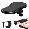 lemgyiamz Poggiapolsi Tastiera e Poggiapolsi Mouse Regolabile, Accessori Scrivania Ufficio con Estensione Scrivania, Supporto Braccio Antiscivolo per Postura Ergonomica, Nero