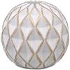 RITUALI Domestici - FACCIOLUCE PORTACANDELA Rombi Bianco, 12x12x12 h cm, Collezione in Resina cementizia
