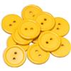 Lakesstory 12 Yellow Buttons - 0.8 inch, 2 Hole, Round, 32L Plastic, 20mm, Decorative, for Sewing, Crafts, DIY
