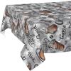 ANRO Tovaglia cerata, lavabile, facile da pulire, impermeabile, effetto loto, per giardino, caffè, 160 x 140 cm, bordo tagliato
